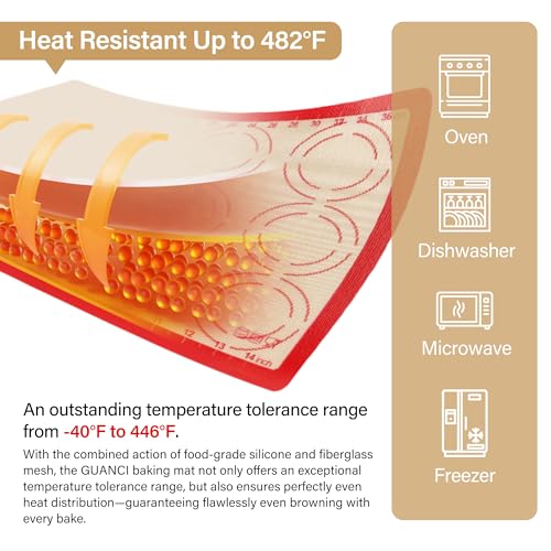 2 Pack Silicone Baking Mats (2PCS-RD)