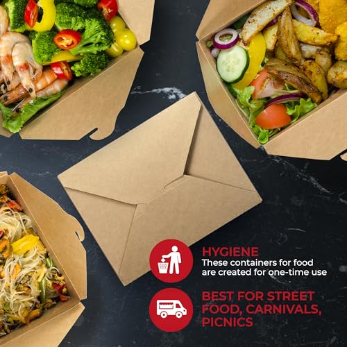 Takeout Storage Containers (Kraft 45oz 60pack)