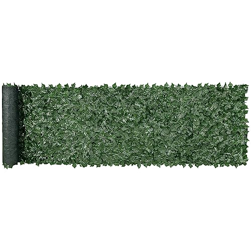 Artificial Ivy Privacy Fence Screen (Ivy with Green Mesh Backing / 39 x 158 inch)