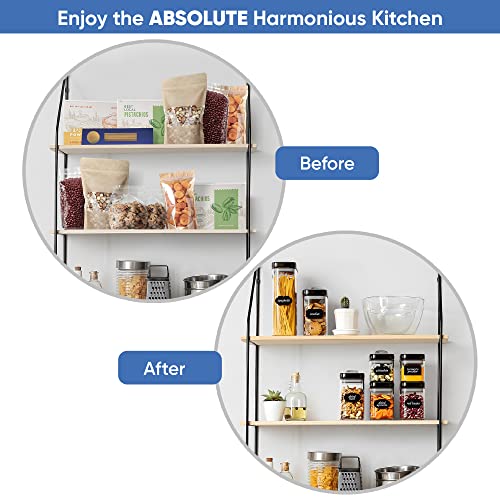 Airtight Food Storage Containers Set for Home Organization (Jet Black - Extra Volume)