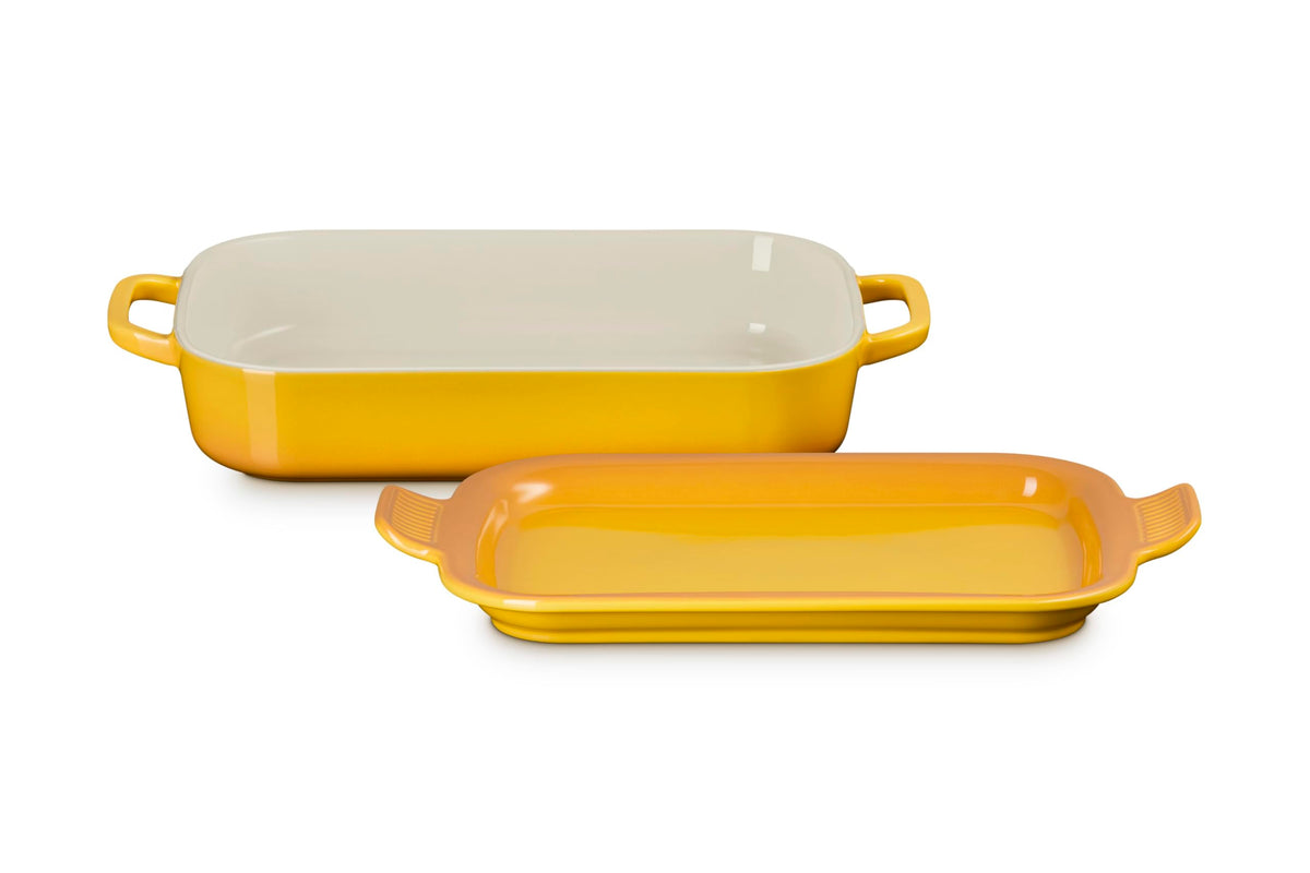 Stoneware Rectangular Dish with Platter Lid (Nectar)