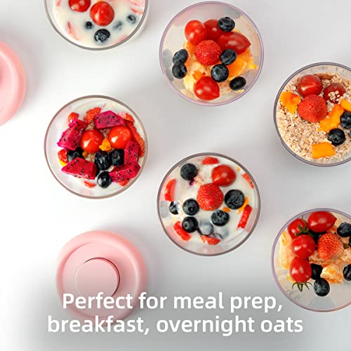 400ml Meal Prep Container Set of 4 Pink Tritan Plastic Food Storage Containers with Lids (400ml*4 Pink)