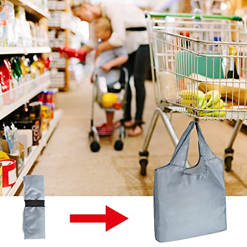 15x4.5x15 Inch Grey Reusable Shopping Bags with Handles (Grey)