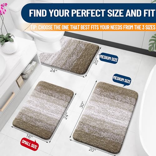 Small Bathroom Rugs 28x18 (28" X 18" / Coffee)
