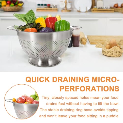 Stainless Steel Colander for Kitchen (5 QT)