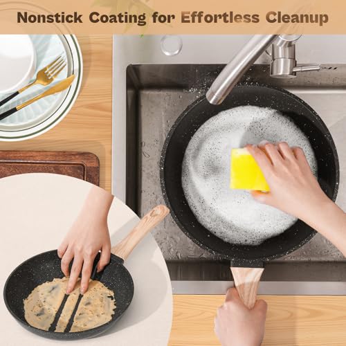 Pots and Pans Set Non Stick (Black / 13 Pieces)