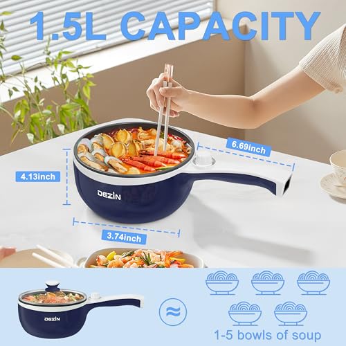 Electric Pot 1.5L Non (1.5 L (Without Steamer) / Navy Blue)