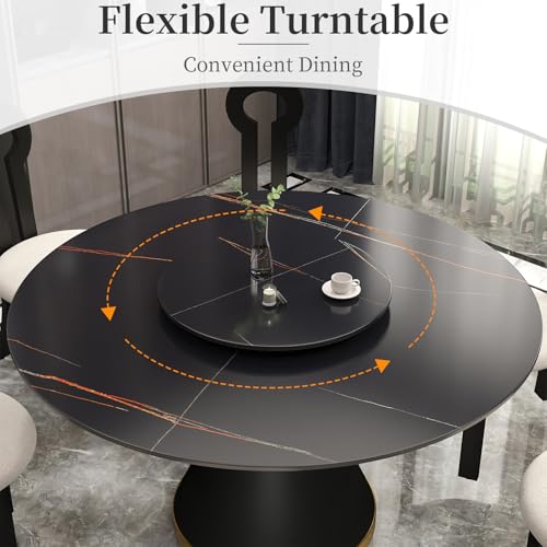 31.5" Lazy Susan for Table Top Tempered Glass Rotating Serving Tray for Dining Table