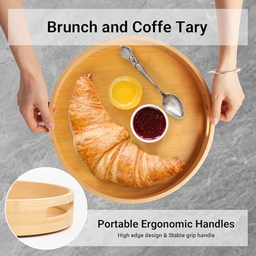 13in Bamboo Lazy Susan Turntable Organizer for Table Top (Bamboo-13in / Bamboo)