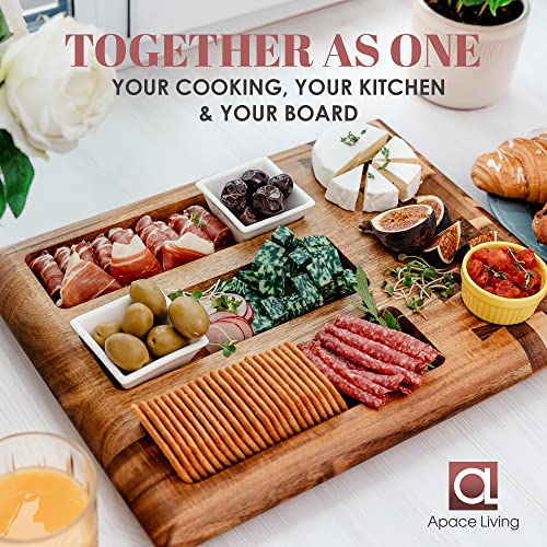 Acacia Wood Cutting Board with Juice Groove