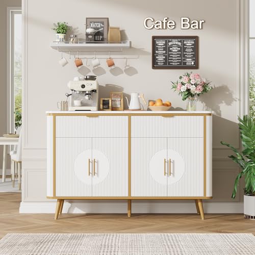 47.2" Buffet Storage Cabinet (White-2draws)