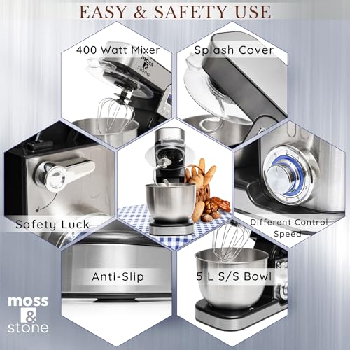 Stand Mixer With Lcd Display (Stainless Steel LCD)