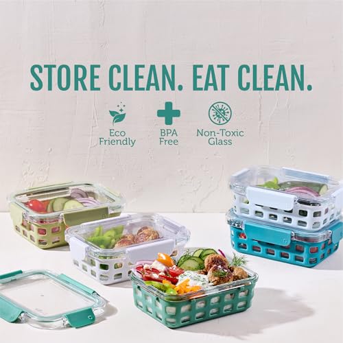 Duraglass 3.4 Cup Glass Meal Prep Containers (Olive Tree / 3.4 Cup)