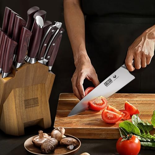 18PCS Kitchen Knife Block Set (18 Pieces Knife Set)