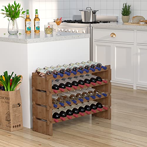 Wine Rack Freestanding Floor (Walnut)