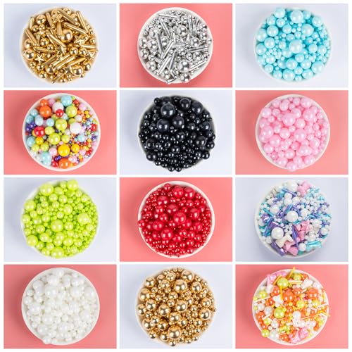 Edible Red Pearl Sprinkles (4.5 Ounce)