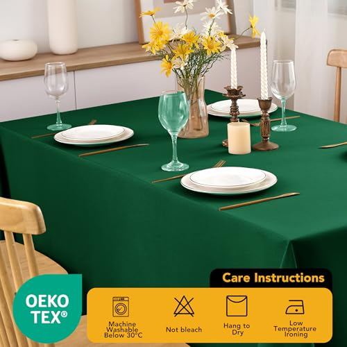 10 Pack Hunter Green Tablecloths for Rectangle Tables (Hunter Green / 70x108 In, 10 Pack)