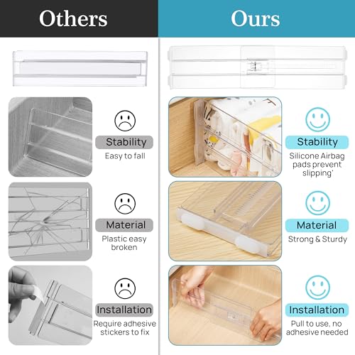 4 Pack Drawer Dividers for Clothes (4 Count)