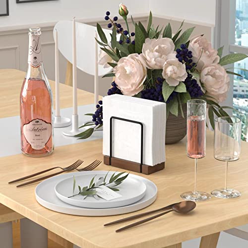 Napkin Holder for Table (Black/Brown / 5.78 x 2.51 x 5.04 inches)