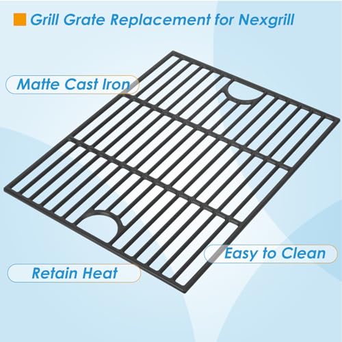 17" Cooking Grates and Griddle for Nexgrill Grill Parts 720 (17inch x 13 1/4inch)
