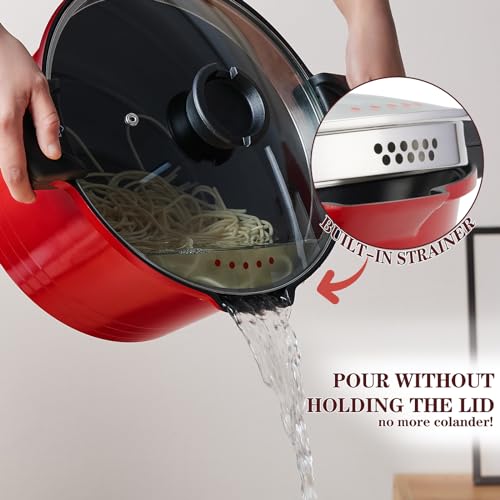 5.0qt Pasta Pot with Strainer Lid