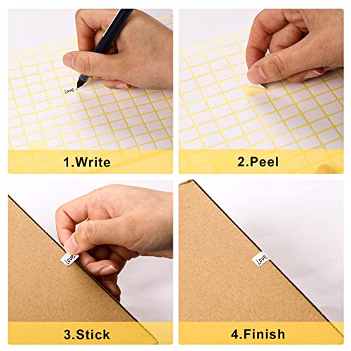 2940 Pcs Matte Small White Labels Stickers Blank Labels Removable Price Tags Labels Stickers for Jars Boxes File Folders Envelopes School Office Kitchen (15 Count)