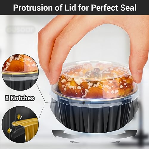 Aluminum Baking Cups (Black&Gold / 120pcs)