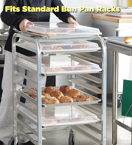 6 Pack Full Size Sheet Pan with Cover (26 x18 Inch (6-Pack Pan with Lid))
