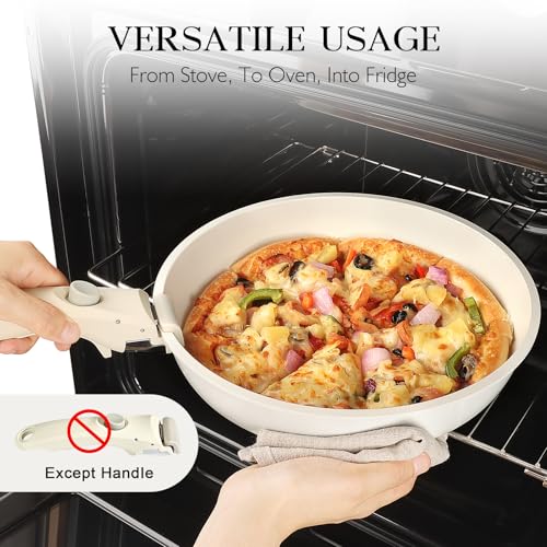 5Pcs Pots and Pans Set Non Stick (White / 5PCS)