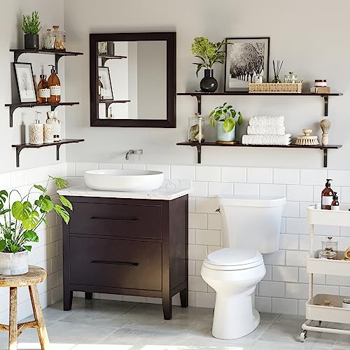 Long Wall Shelves (Espresso / 47.3 Inch)