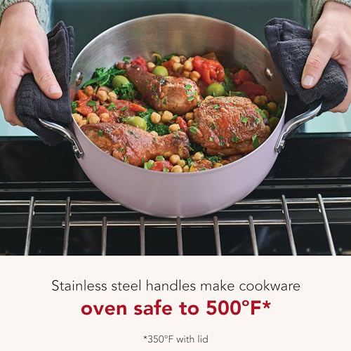 3 Ply Stainless Steel Casserole with Lid (Wildflower / 4 Quart)