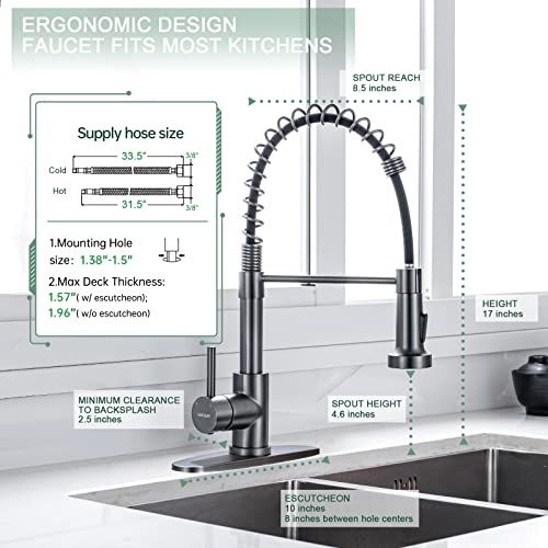 Pull Down Kitchen Faucet (Matte Gray)