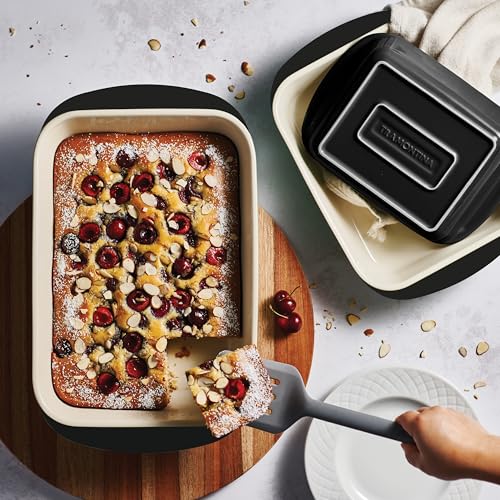 Mae 3 Pc Ceramic Porcelain Baking Pans Set (Black)