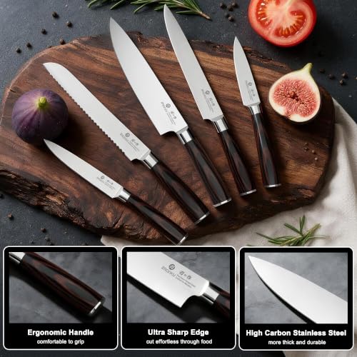 18 Piece Gyutou High (Reddish Brown)