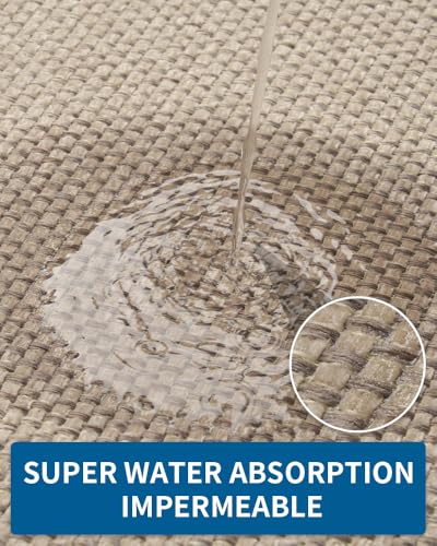 Kitchen Rugs and Mats Non Skid Washable (20"x47" (1 Rug) / Light Beige)