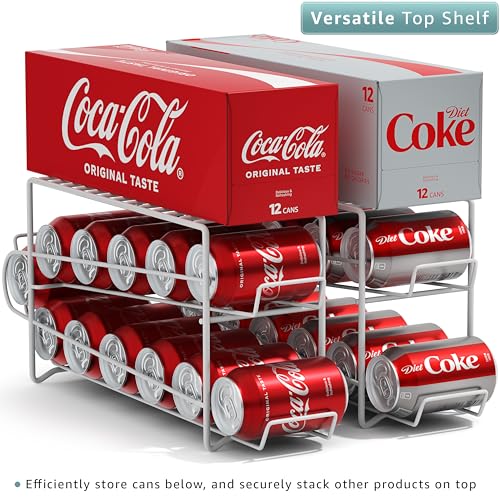 Soda Can Dispenser Rack for Fridge (12 Count)