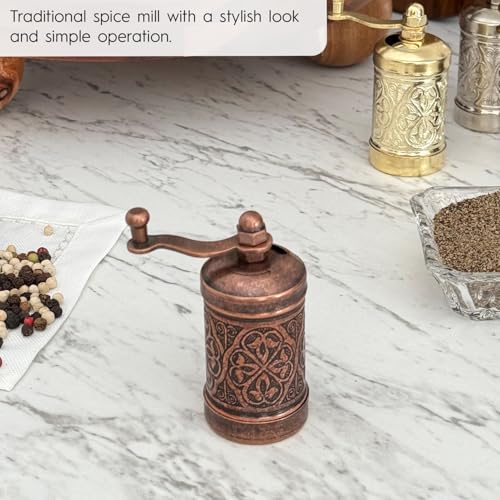 Decorative Handmade Black Pepper Grinder (Bronze)