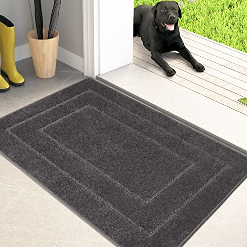 Dirt Trapping Door Mat Indoor Entrance (Grey / 24" X 35.5" (Rectangular))
