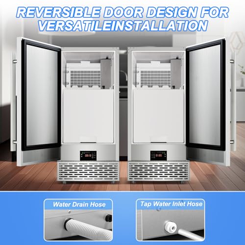 120LB Day Commercial Under Counter Ice Maker Machine with Auto
