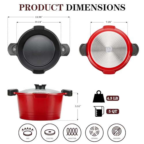5.0qt Pasta Pot with Strainer Lid