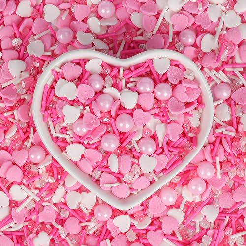 Edible Heart Pearls Sprinkles (Valentine Heart)