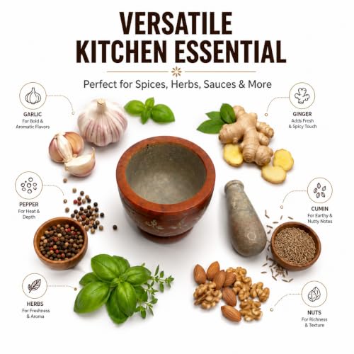 Mortar and Pestle (Rustic Floral)