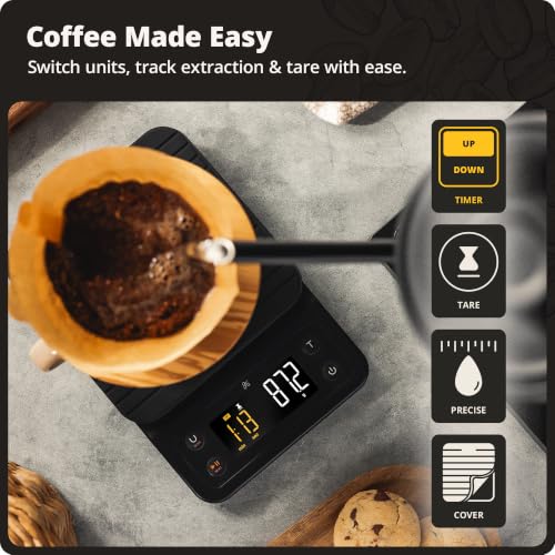 Coffee Scale with Timer (Onyx Black)