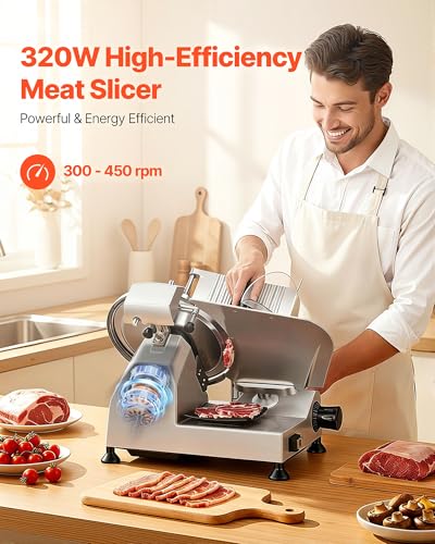 12" Commercial Meat Slicer 320W Electric Deli Food Cutter (12inch / Silver)