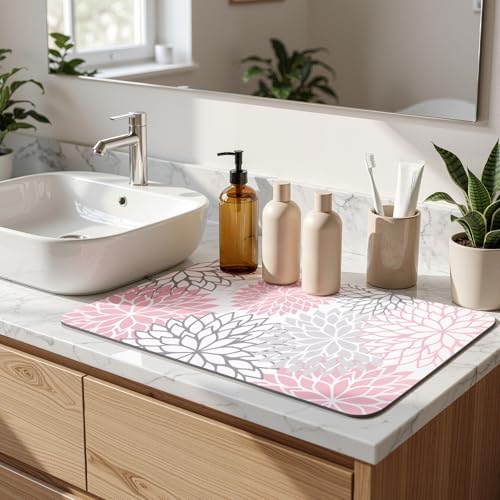 Dish Drying Mat (Pink / 12" x 20")