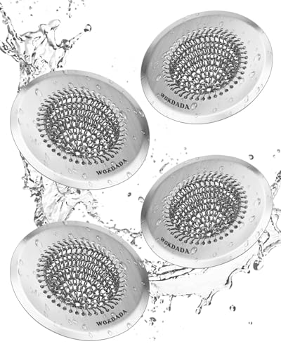 4 Pack Kitchen Sink Drain Strainer (Silver Silver Silver Silver)