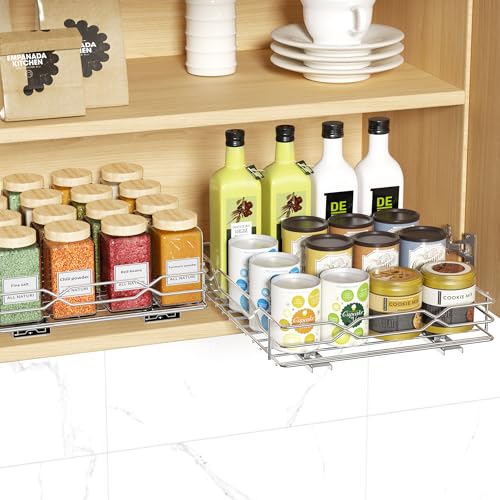 Pull Out Spice Rack (8.5”W x 10.5”D x 2.3”H)