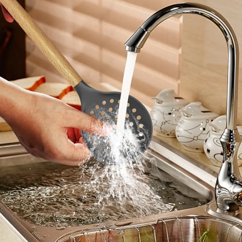 Silicone Cooking Utensils Kitchen Utensil Set (Gray)