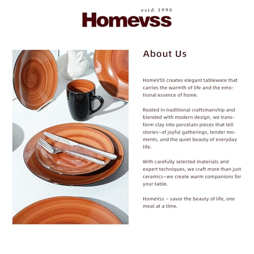 HomeVss Stoneware Sonoma 16pc Dinnerware Set