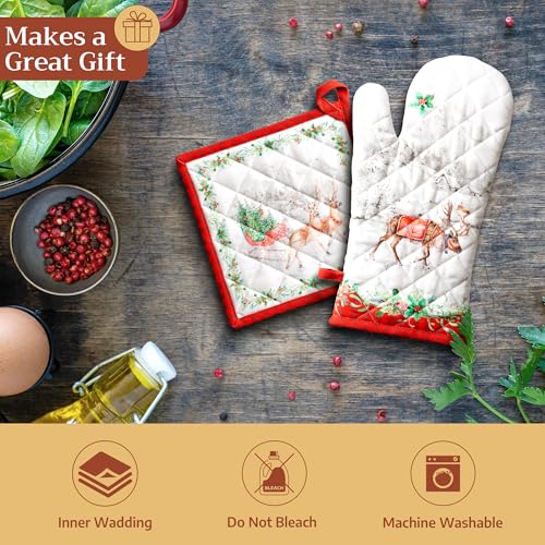 Pot Holders 100% Cotton Potholders (114 - Christmas Tradition / 8" x 8" (Pot Holder Pack of 2))